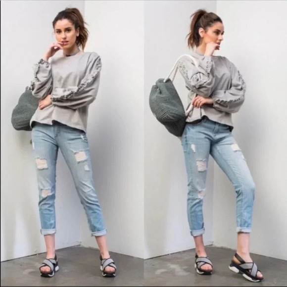 Ruffle Sleeve Sweatshirt - Picture 3 of 8